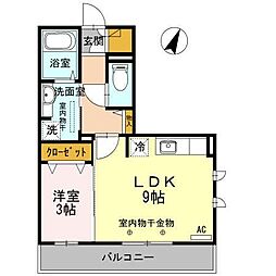 Villetta 1LDKの間取図画像