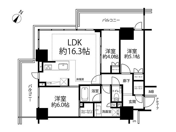 間取りを拡大表示