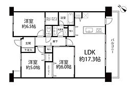 サングランデ千葉みなと 3LDKの間取図画像