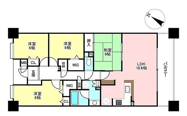 間取り ラドーニタワー蟹江 3階/-