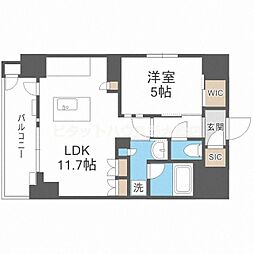 エステムプラザ南船場レジスタ 1LDKの間取図画像