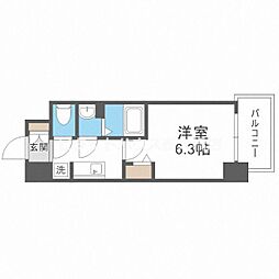 アドバンス大阪SERENO 1Kの間取図画像