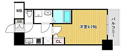 S-RESIDENCE南堀江 1Kの間取図画像