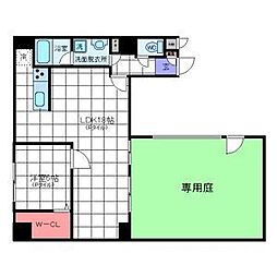 グランドシーズ心斎橋2 1LDKの間取図画像