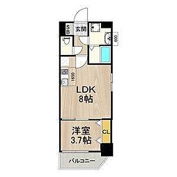 CITYSPIRE九条1 1LDKの間取図画像
