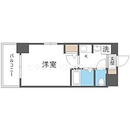 エスリード上本町北 1Kの間取図画像