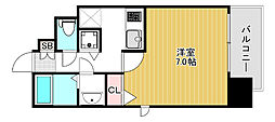 スワンズシティ北堀江 1Kの間取図画像
