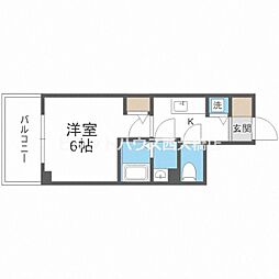 エスリードレジデンス大阪本町 1Kの間取図画像