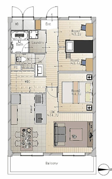 間取りを拡大表示