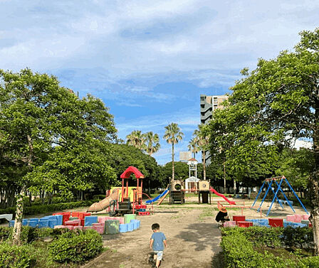 公園「中津公園まで48m」