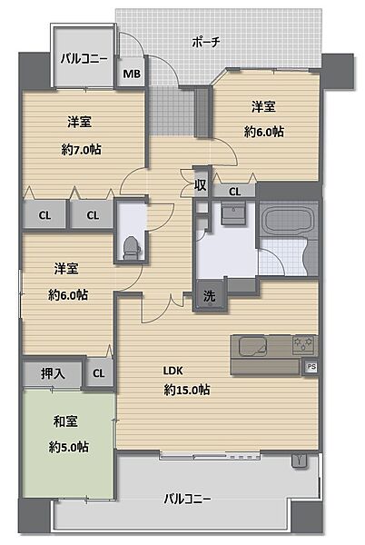 間取りを拡大表示