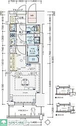 エステムコート新大阪Xザ・ゲート 1Kの間取図画像