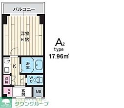 ラ・レジダンス・ド・江坂 1Kの間取図画像