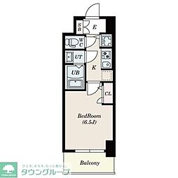 S-RESIDENCE都島Elegant 1Kの間取図画像