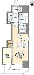 大阪市中央区博労町1丁目マンション 1LDKの間取図画像