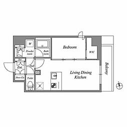 AUFTAKT 天王寺 1LDKの間取図画像