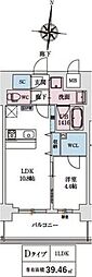 スプランディッド新大阪VIII 1LDKの間取図画像