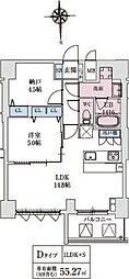 スプランディッド上本町WESTII 1SLDKの間取図画像