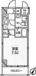 エグゼ新大阪南 1Kの間取図画像