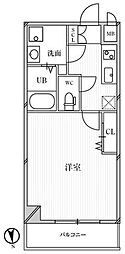 ブリランテ都島 1Kの間取図画像