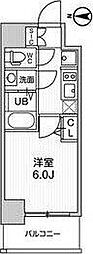 gm難波ウエストD.C. 1Kの間取図画像