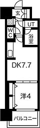 グランカーサ難波元町 1DKの間取図画像