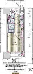 プレリス尼崎レーネヴィア 1Kの間取図画像