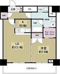 BelleFace尼崎 1LDKの間取図画像