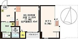 ライトブレス 1Kの間取図画像
