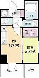 大阪市淀川区西宮原1丁目マンション 1DKの間取図画像