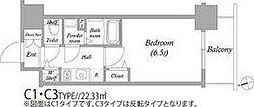 アドバンス大阪バレンシア 1Kの間取図画像
