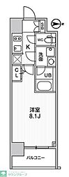Fortuney大手前 1Kの間取図画像