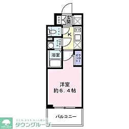 エスリード新大阪ザ・プレミアEAST 1Kの間取図画像