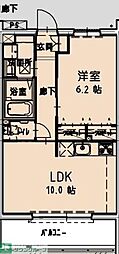 レジェンダリー甲子園浦風町 1LDKの間取図画像