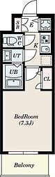 S-RESIDENCE都島Elegant 1Kの間取図画像