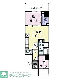 ネオ・ツリー・レジデンス難波 2LDKの間取図画像