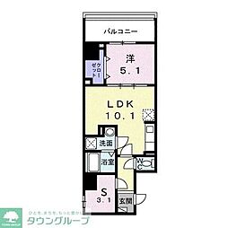 ネオ・ツリー・レジデンス難波 1SLDKの間取図画像