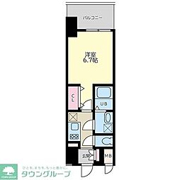 QuintetNAMBA 1Kの間取図画像