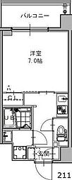 S-RESIDENCE福島Grande 1Kの間取図画像