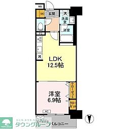 グランセジュール大国町 1LDKの間取図画像