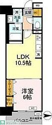 グランセジュール大国町 1LDKの間取図画像