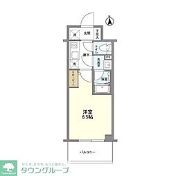 リヴェント難波ウエスト 1Kの間取図画像
