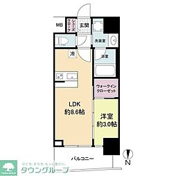 セレニテ江坂グランデ 1LDKの間取図画像