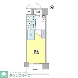 Comforespa新大阪 1Kの間取図画像