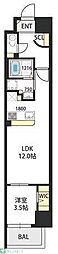 Laforme鎗屋町 1LDKの間取図画像