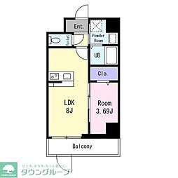 GRAN PASEO 江坂 1LDKの間取図画像