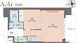 プレジオ塚本ASIAN 1LDKの間取図画像