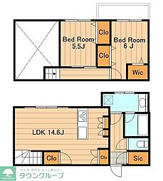 & FUMINOSATO 2LDKの間取図画像