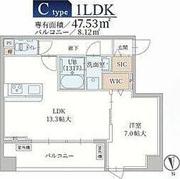 ル・モベイ天神橋 1LDKの間取図画像
