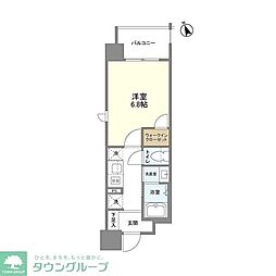 リビオメゾン西天満 1Kの間取図画像